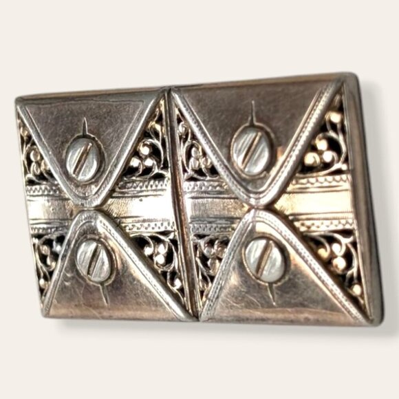 Vintage Rectangular Perfume Brooch - Picture 2 of 6